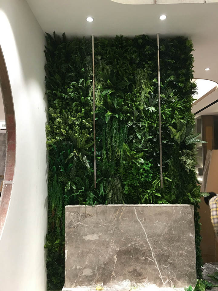 塑料裝飾植物墻